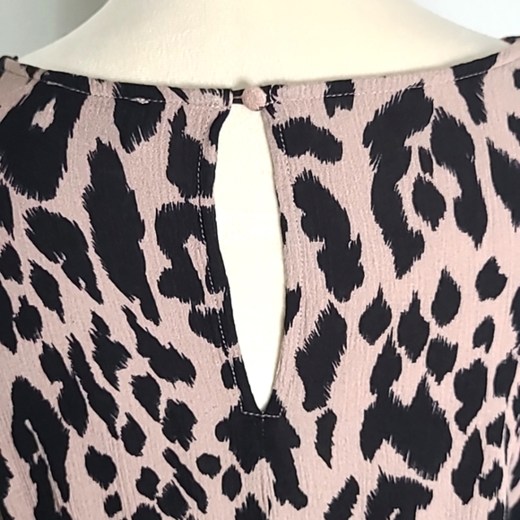 Gigio Plus Animal Print Faux Wrap Dress with Ruffles, Size 1X - Picture 9 of 11